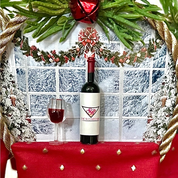 The Sugared Rim Wine by the Window Ornaments - Picture 2 of 2
